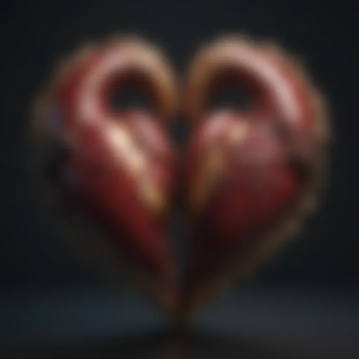An ethereal illustration of two hearts intertwined, symbolizing soulmate connections.