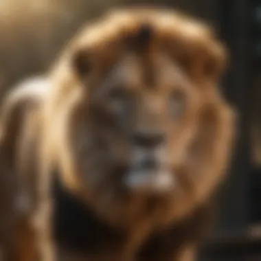 The Radiance of Leo A radiant lion symbolizing the Leo zodiac sign