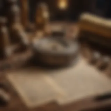 Astrologer's Tools and Manuscripts An ancient astrologer's tools and manuscripts
