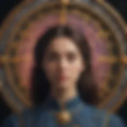 Astrological chart featuring zodiac signs