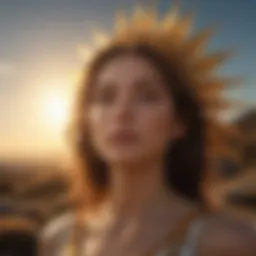 A symbolic representation of the Sun in astrology, highlighting its influence on personality.