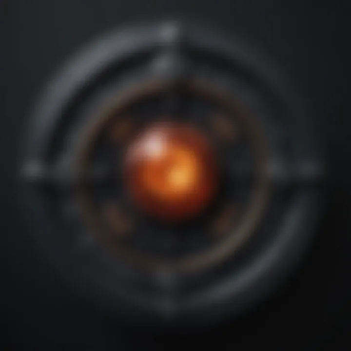 Astrological symbols intertwined with the color black, representing duality.