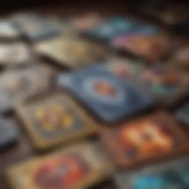 Colorful Oracle Cards An array of colorful oracle cards laid out for interpretation