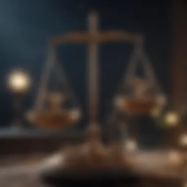 Libra: The Harmonious Balancer Representation of Libra balancing scales amidst stars