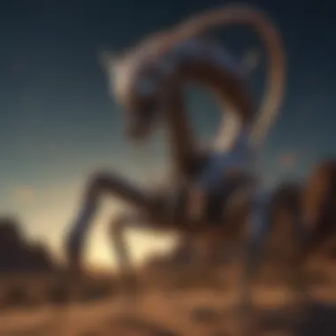 Artistic depiction of Scorpio with a scorpion against a cosmic backdrop