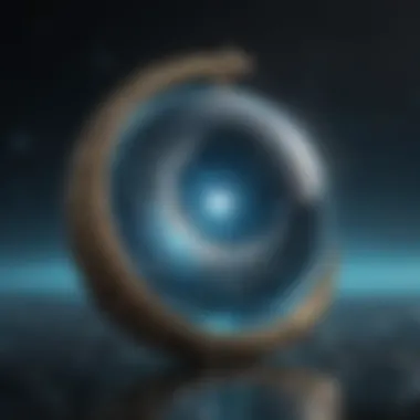 Cosmic Energy of Aquarius Moon A cosmic representation of the Aquarius Moon sign featuring celestial elements.