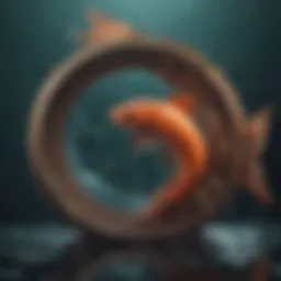 Symbolic representation of Pisces zodiac sign