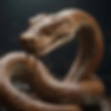 The Snake: Embodiment of Wisdom Elegant artwork featuring the Snake representing wisdom and charm