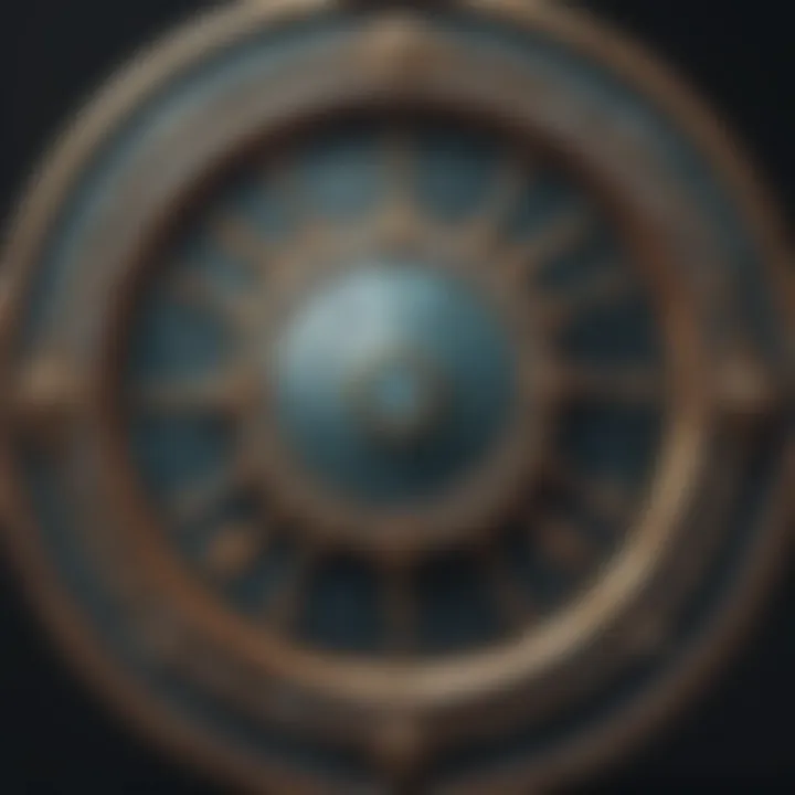 Zodiac Wheel Showcasing Pisces
