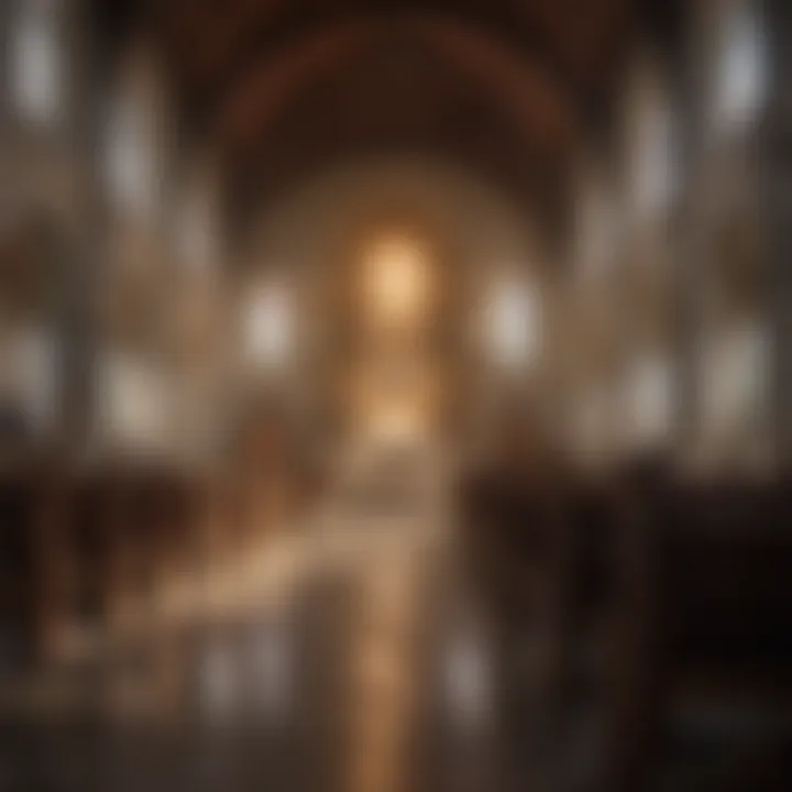 A serene church interior reflecting the solemnity of Good Friday