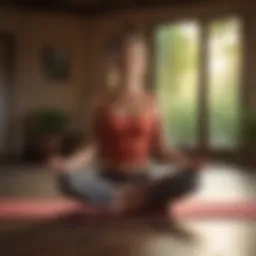 A serene Hatha Yoga practitioner in a tranquil natural setting