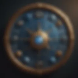 A celestial chart illustrating zodiac signs and their meanings
