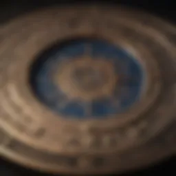 Astrological chart with celestial symbols