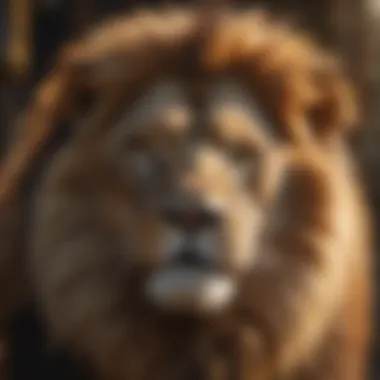 The Majestic Essence of Leo The regal lion symbolizing Leo's powerful presence.