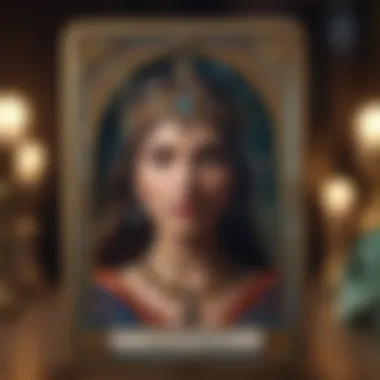 Symbolism in Tarot: The Art of Interpretation Close-up of a Tarot card depicting a significant archetype, showcasing vibrant colors and detailed artwork.