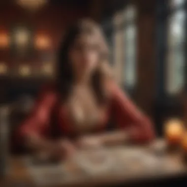 Ethical Considerations in Tarot Reading A serene setting for a tarot reading, emphasizing the atmosphere and ethical considerations