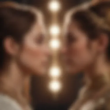 Artistic Representation of Libra Connections Artistic depiction of a Libra soulmate connection