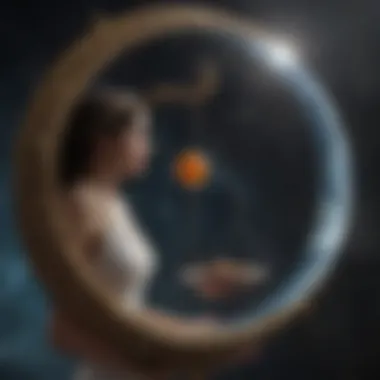 Libra and Lunar Synergy The symbol of Libra and the Moon intertwined