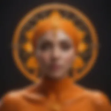 Creativity Inspired by the Orange Chakra Colorful depiction of creativity and inspiration associated with the orange chakra
