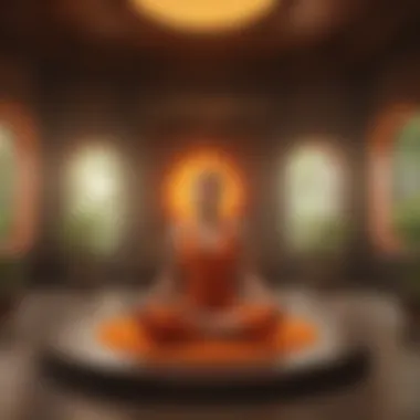 Meditation Space for Sacral Balance A serene setting for meditation focused on the orange chakra