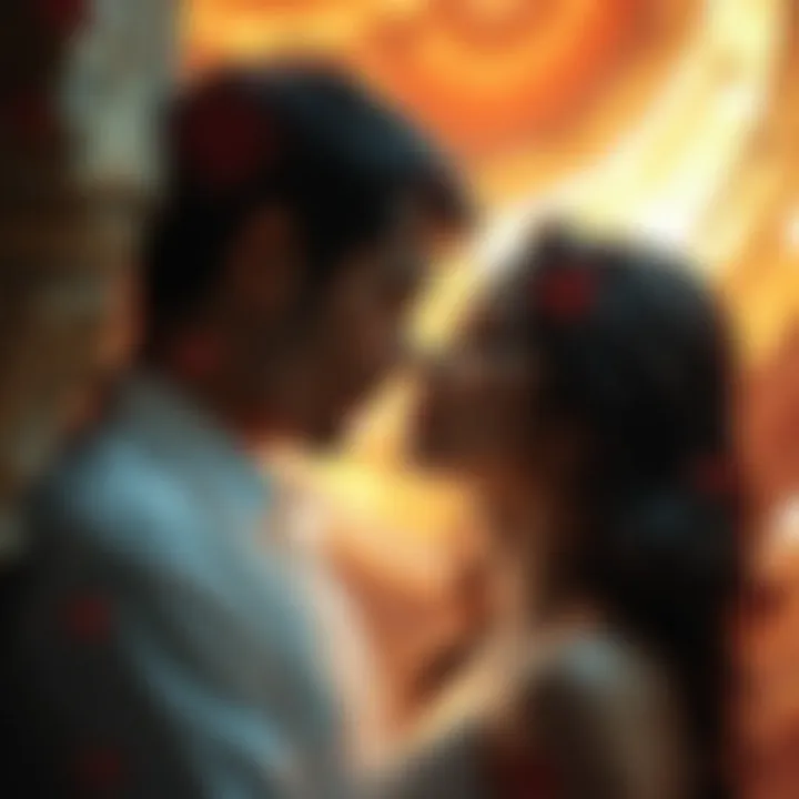 Intimacy and Connection: An Artistic Exploration Abstract art illustrating intimacy and connection
