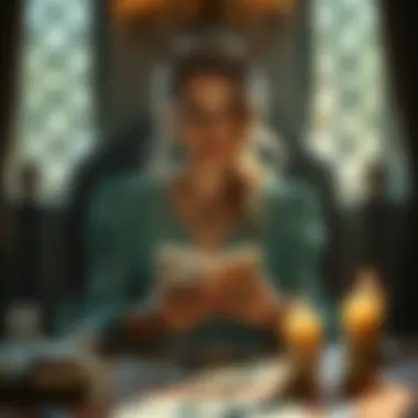 Artistic Tarot Reading Session Artistic depiction of tarot reading session