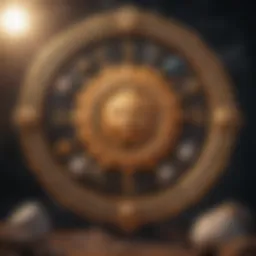 Astrological chart depicting sun, moon, and rising signs