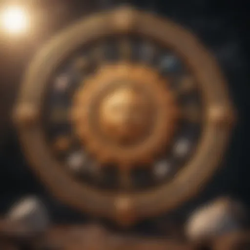 Astrological chart depicting sun, moon, and rising signs