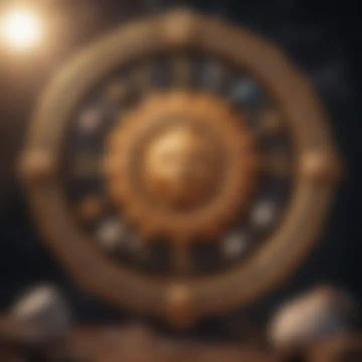 Astrological chart depicting sun, moon, and rising signs