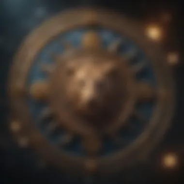 Celestial Zodiac Symbols Symbolic representation of zodiac signs in a celestial background