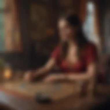 Serene Setting for Tarot Reading A serene setting for conducting a Tarot card reading