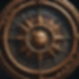 An intricate zodiac wheel depicting various signs