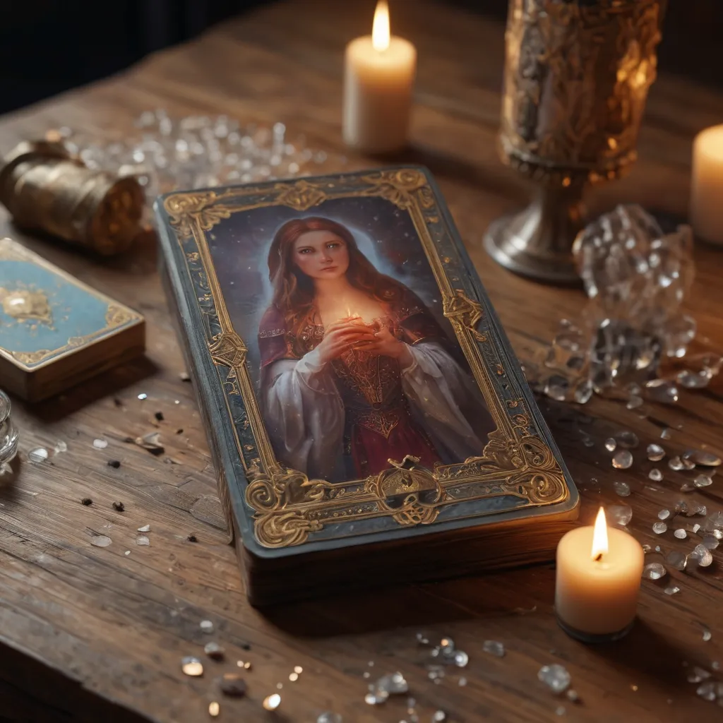 A beautifully arranged tarot deck with guidebook and accessories, highlighting the tools needed for a successful tarot practice.